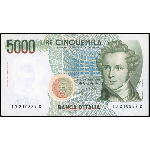 5000 lire italy 1985 - 1985, (xf+)