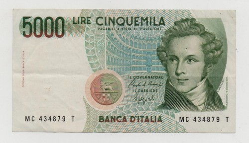 Italy 5000 lire - lire, pick