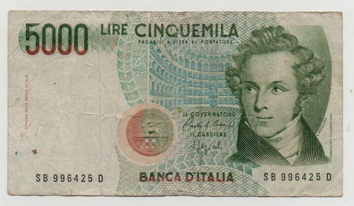 Italy 5000 lire 1985 - 5000, pick