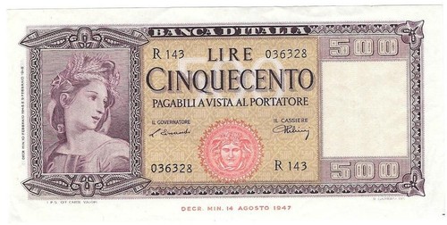 1947 italy 500 lire - 1947,