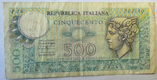 Italy 500 lire - 500, "cinquecento"
