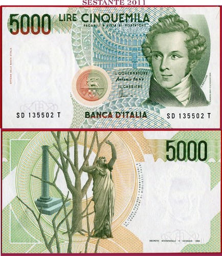 Italy 000 5000 lire - 5000,