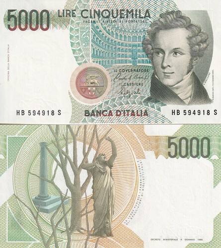 Italy 5000 lire - p, 111