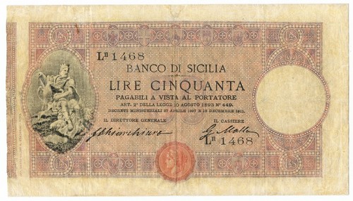 Lire banco sicilia - 50, di