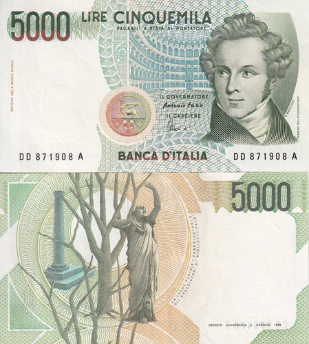 Italy 5000 lire 1985 111 - lire,